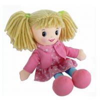 HM Studio Bábika handrová s kabátikom 30 cm