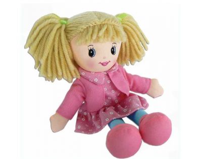 HM Studio Bábika handrová s kabátikom 30 cm