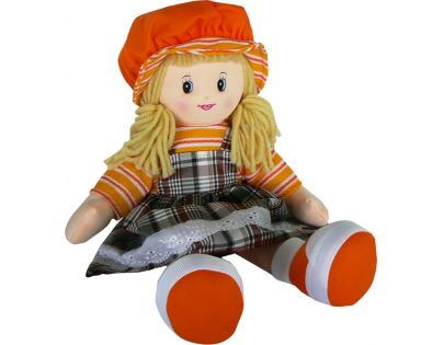 Hm Studio Bábika handrová šaty kockované 50 cm
