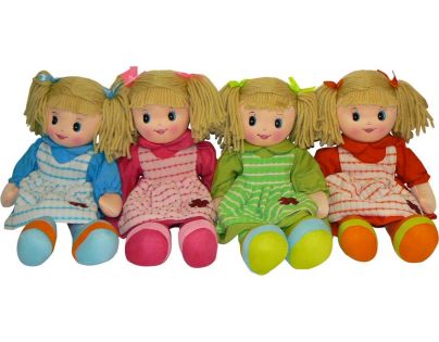 HM Studio Bábika handrová šaty s kvetinou 50 cm
