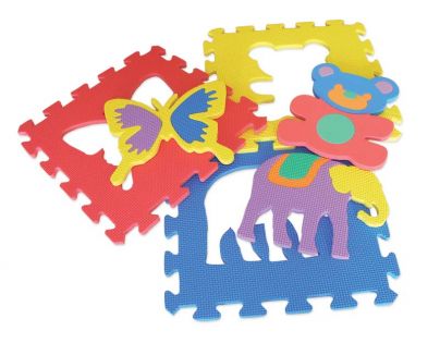 HM STUDIO 145070D - Pěnové puzzle zvířátka 30 x 30 cm (10 dílků)