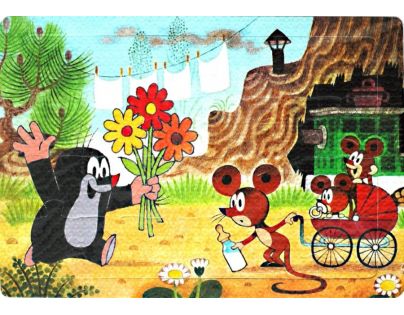 HM Studio Puzzle penové Krtko u rybníčku 24 dielikov