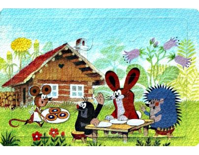 HM Studio Puzzle penové Krtko pred chalúpkou 6 dielikov