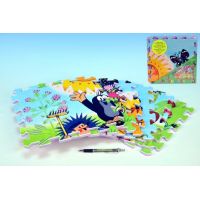 HM STUDIO 145070PK3 - Pěnové puzzle Krtek 30x30 6ks 2