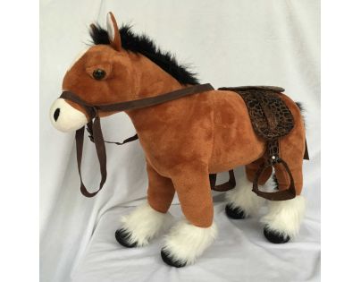 HM Studio Plyšový kůň světle hnědý 48 cm