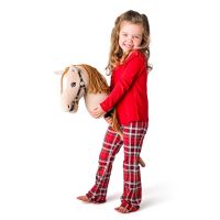 Hobby horse Gracia, béžová kobyla na tyči, povrázková hriva 2