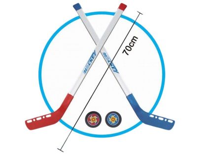 Hokejky s pukom - sada 4ks