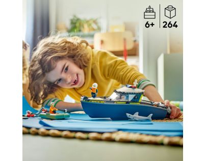 LEGO® City 60456 Naháňačka na policajnej lodi