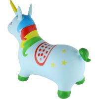 Teddies Hopsadlo modrý jednorožec výška sedla 28 cm 4