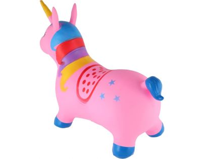 Teddies Hopsadlo ružový jednorožec výška sedla 28 cm