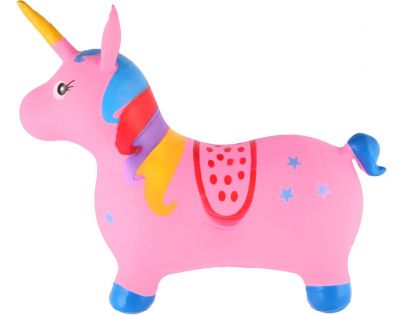Teddies Hopsadlo ružový jednorožec výška sedla 28 cm