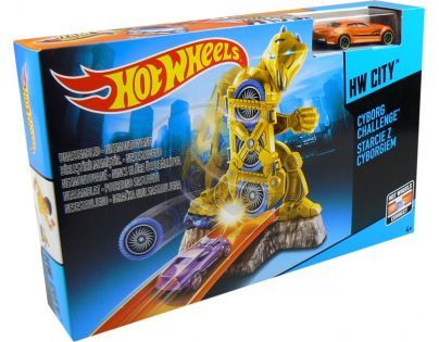 Hot Wheels Dráha závodní překážky - Cyborg Challenge
