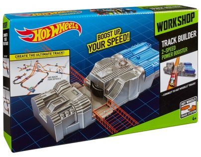 Hot Wheels Track Builder velký set - 2-rychlostní zrychlovač
