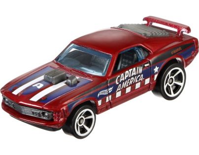 Hot Wheels Captain America angličák - 70 Ford Mustang Mach1