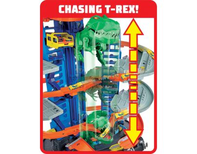 Hot Wheels city garáž s T-Rexom