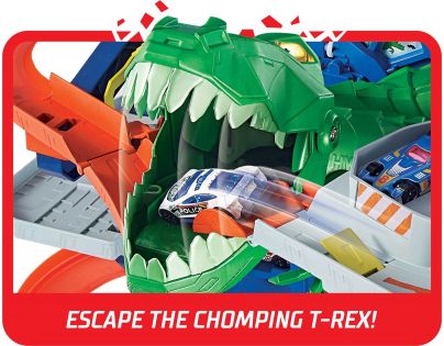 Hot Wheels city garáž s T-Rexom