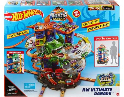Hot Wheels city garáž s T-Rexom