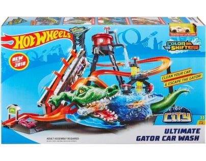 Hot Wheels city ultimátní automyčka s aligátorem