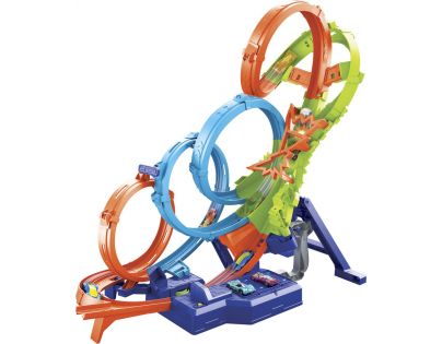 Hot Wheels Dráha so štyrmi slučkami