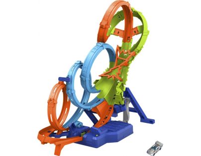 Hot Wheels Dráha so štyrmi slučkami