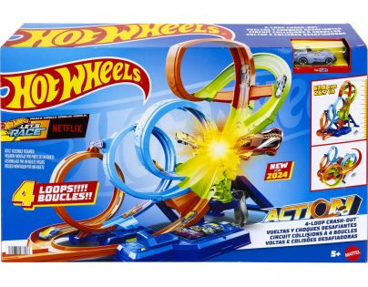 Hot Wheels Dráha so štyrmi slučkami