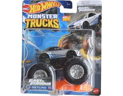 Hot Wheels Monster trucks kaskadérske kúsky Fast and Furious Skyline GT R
