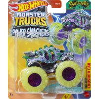 Hot Wheels Monster Trucks Power Smashers truck Skelesaurus - žlutá kola 5