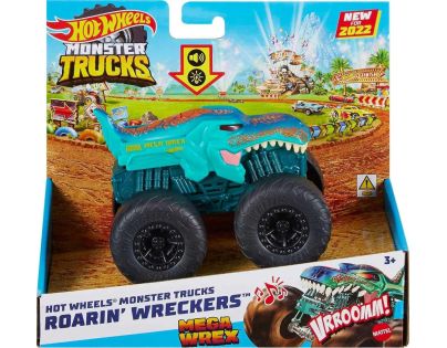 Hot Wheels Monster Trucks svietiaci a rámusiaci vrak Mega Wrex