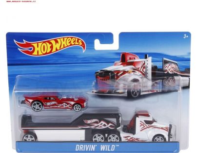 Hot Wheels Nákladiak Drivin Wild červené autíčko