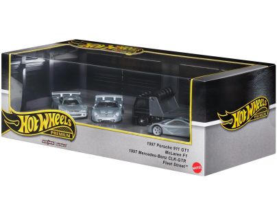 Hot Wheels Premium Angličák s týmovým ťahačom 3 ks - Závod le Mans