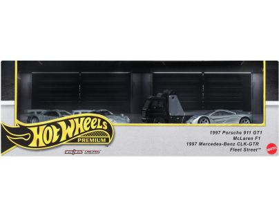 Hot Wheels Premium Angličák s týmovým ťahačom 3 ks - Závod le Mans