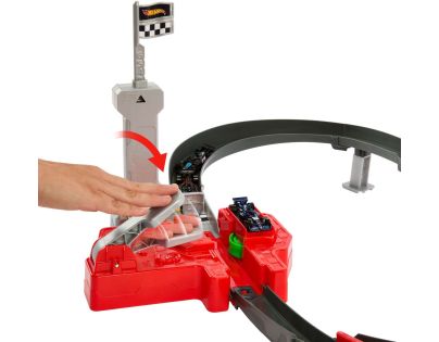 Hot Wheels JDY15 Racing Formula 1 Štartovacia dráha, F1 sada s 3 angličákmi