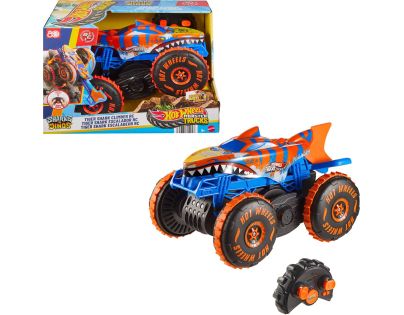 Hot Wheels RC Monster Trucks Lezec Tiger Shark - Poškodený obal