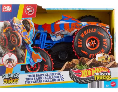 Hot Wheels RC Monster Trucks Lezec Tiger Shark - Poškodený obal