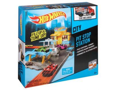 Hot Wheels Set městem na kolech - Servisní boxy