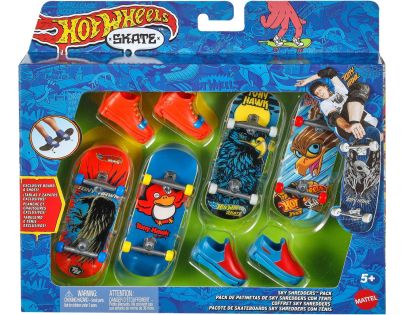 Hot Wheels JBX57 Skate™ set 4 ks fingerboardov a skate topánok Tony Hawk
