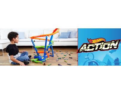 Hot Wheels zrážka na špirále