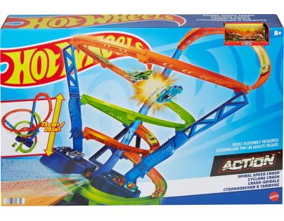 Hot Wheels zrážka na špirále