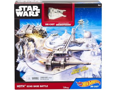 Hot Wheels Star Wars Hrací set s hvězdnou lodí Hoth Echo Base Battle