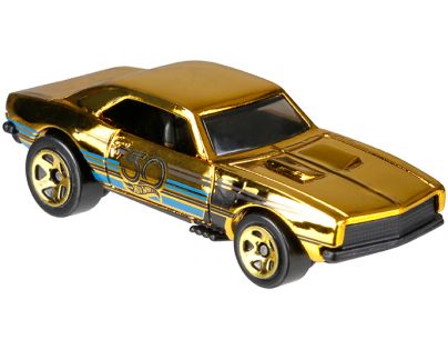 Hot Wheels Tématické auto 50. let výročí Black & Gold '67 Camaro