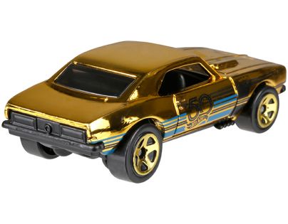 Hot Wheels Tématické auto 50. let výročí Black & Gold '67 Camaro