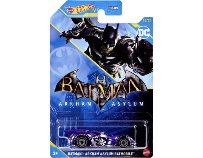 Hot Wheels Tématické auto Batman DC Batman Arkham Asylum Batmobile