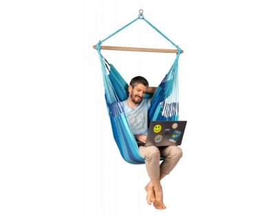 La Siesta Hojdacia sedačka Habana Basic Stripes 33lagoon