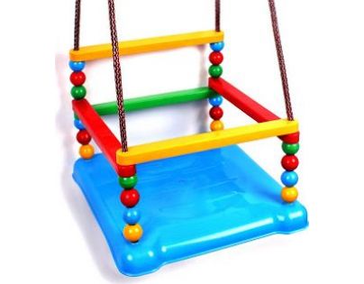 Hojdačka plast 35x34cm nosnosť 40kg modrý sedák