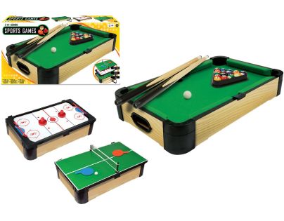 Sparkys Hra Stolný biliard 3v1 Triple-Play 60 cm