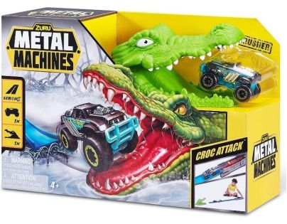 Hracia sada s dráhou, krokodílom a kovovým autíčkom