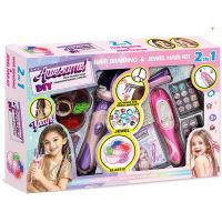 Hrací set na vlasy 2v1 s gumičkami-ozdoby 2