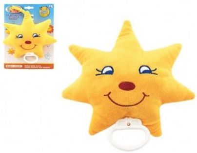 Hrací strojček naťahovací plyšová hviezdička 16 cm