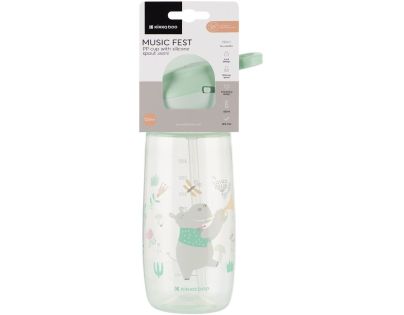 KikkaBoo Hrnček so silikónovým náustkom 450ml 12m+ Music Fest Mint