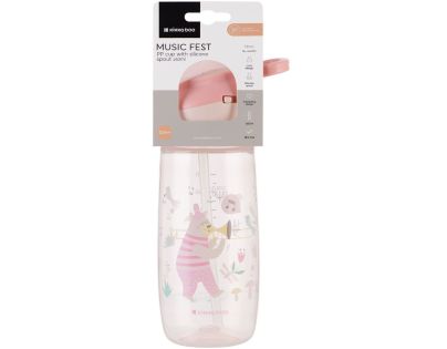 Hrnček so silikónovým náustkom 450ml 12m+ Music Fest Pink